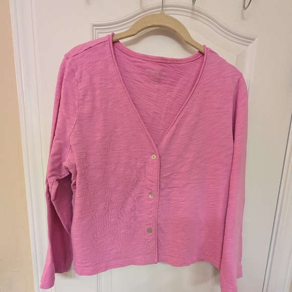 Escape by Habitat Clothes Pink Thin Knit Cardigan Sweater - Picture 1 of 8
